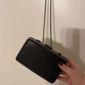 Michael Kors Black Sparkly Clutch Wristlet